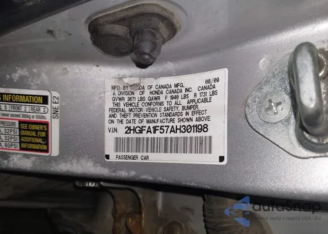 2010 Honda Civic Lx from USA, damaged, VIN 2HGFA1F57AH301198